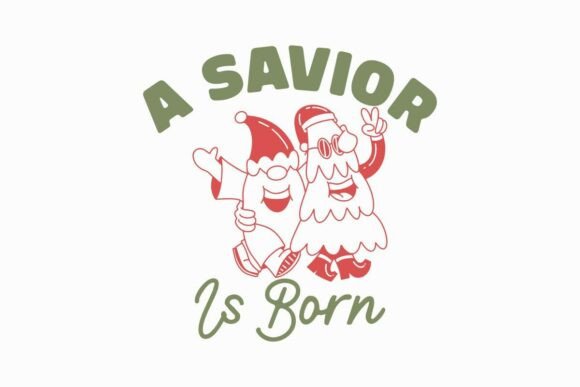 A Savior is Born Jesus Christmas T-Shirt Designs