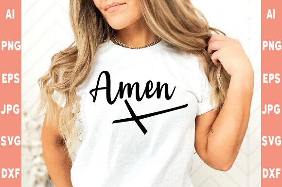 Amen SVG: A Thoughtful Christian Embroidery Design