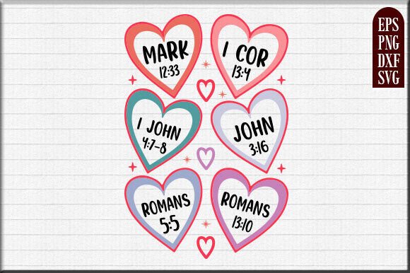 Christian Valentine Bible Verse SVG PNG for T-Shirt Designs