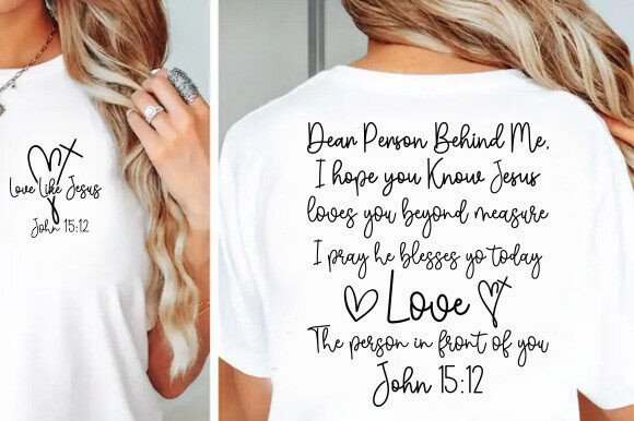 Dear Person Behind Me SVG, Jesus SVG — T-Shirt Designs