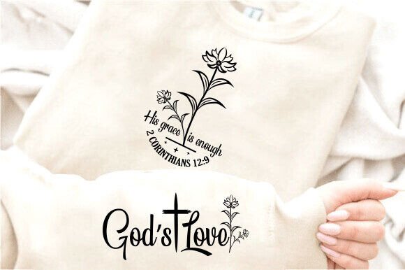 Elegant Christian Quote PNG Sleeve & T-Shirt Designs