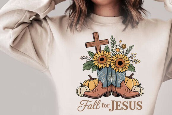 Fall for Jesus Shirt PNG