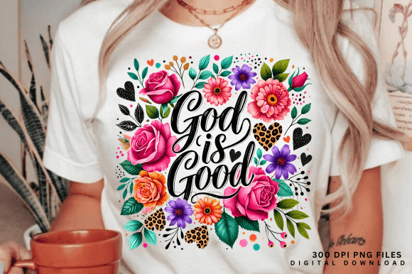 God is Good PNG: Christian Jesus PNG for T-Shirt Designs