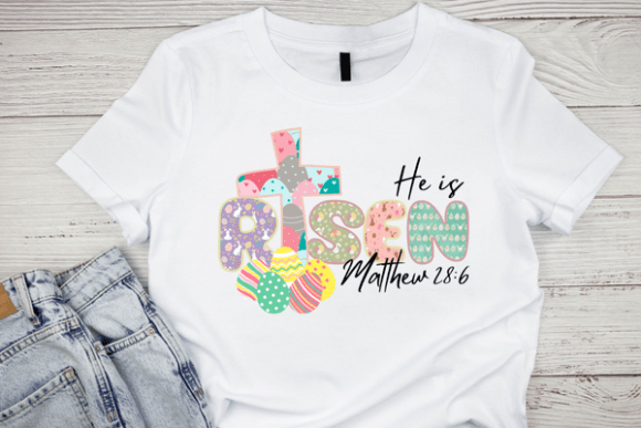 Hi is Risen Christian Easter PNG — T-Shirt Designs