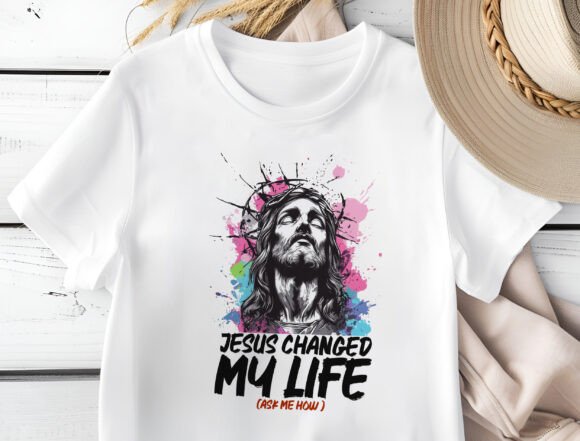 Jesus Changed My Life PNG: Christian T-Shirt Designs