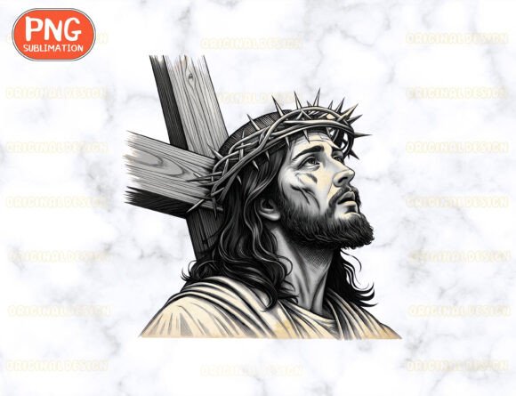 Jesus Christ PNG: Crown of Thorns T-Shirt Designs