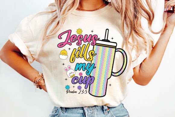 Jesus Fills My Cup Christian Easter PNG