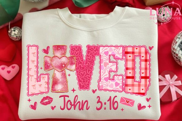 Loved John 3:16 PNG — Retro Christian T-Shirt Designs